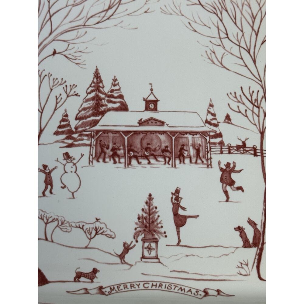 New in Box Juliska Country Estate Winter Frolic “Stable Soirée” Sweets Tray - Picture 5 of 7